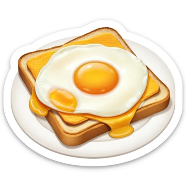 Breakfast ( bread + egg + a glass of milk) sticker