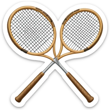 Half tennis racquet half fork sticker