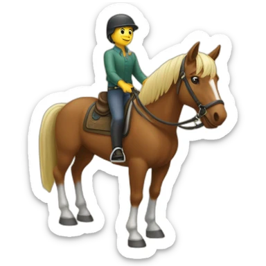 anguille sur un poney sticker