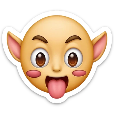 A face emoji with X for eyes and tongue sticking out sticker