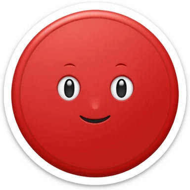 Shape: Solid red circle.

Text: Big white 35 in the middle, bold, slightly tilted. sticker