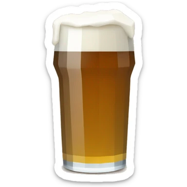 a single minimal low poly beer pint sticker