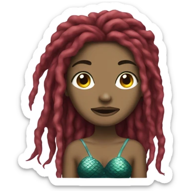 Little mermaid with dreads sticker