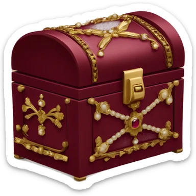 Regency jewelry box maroon color  sticker
