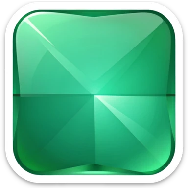 give me a green square which is slanted sticker