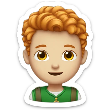 irish boy whit ginger hair sticker
