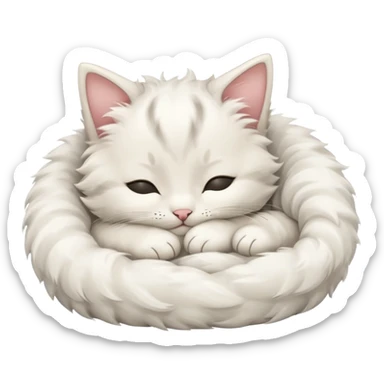 kitten sleeping sticker