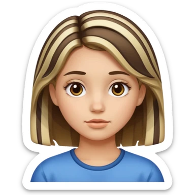 Girl with chunky highlights sticker
