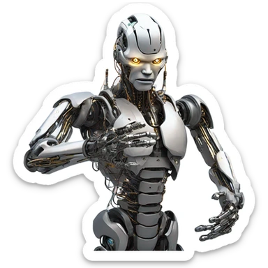 Cyborg surrender sticker