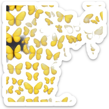 Yellow butterfly sticker