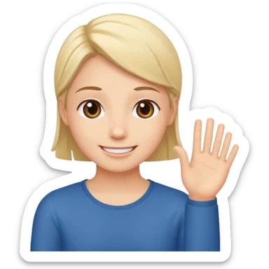 We both sat down, and she started the conversation sticker