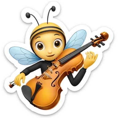 violinplayer bee sticker