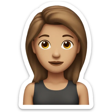 Trans girl with brown hair  sticker