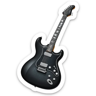 a veryyyyyy very sparkly black electric guitar sticker