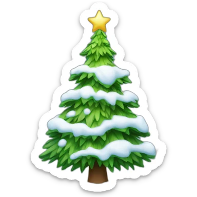 christmas tree snow sticker