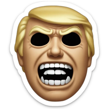 Trump as scream mask sticker