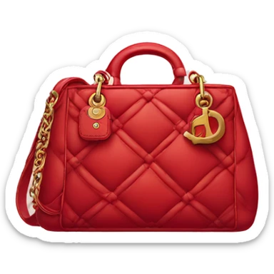 Red dior bag sticker