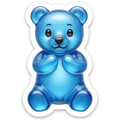 Gummy bear (blue multicolor)  sticker