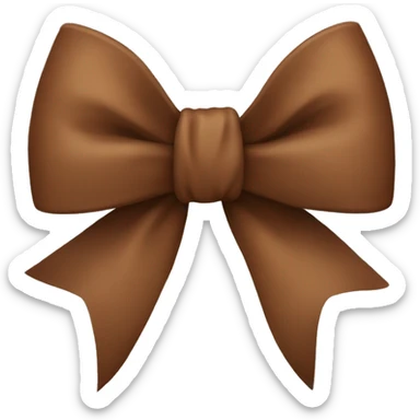 brown bow  sticker