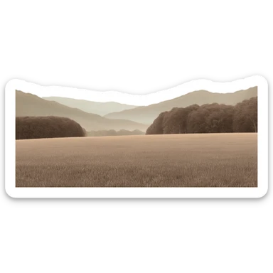 Dull-colored dusky romantic vintage aesthetic landscape sticker