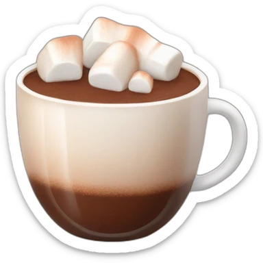hot chocolate with marshmallows sticker