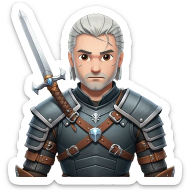 Witcher dungeons and Dragons character sticker