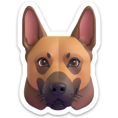 Belgian Malinois dog head only sticker