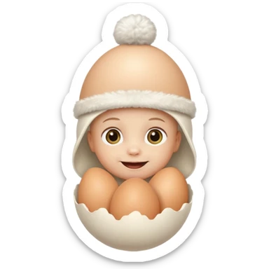 funny egg funny newborn sticker