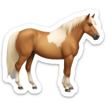 Realistic tan mustang horse sticker