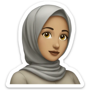 Pretty hijabi girl sticker