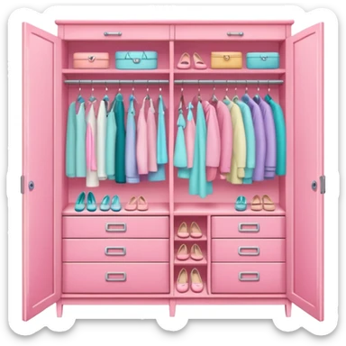 Pink closet sticker