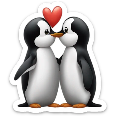 Pingüino lanzando besos sticker