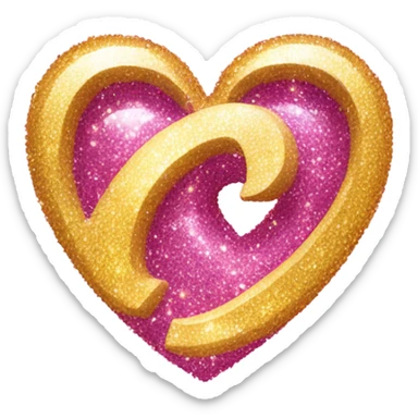 Sparkle heart P sticker