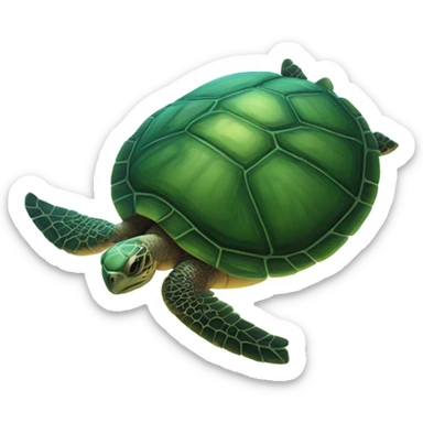 Turtle in a float  sticker