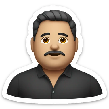 Fat guy with new hair and Mexican  sticker