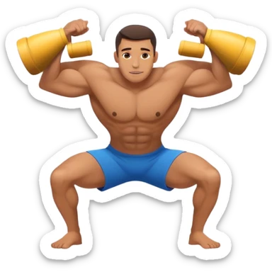 push-up with a clap behind your back sticker