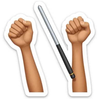 Passing baton sticker