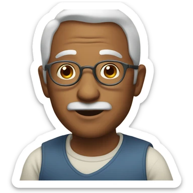 A grandfather with his daughter  sticker