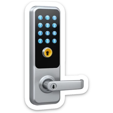 Electronic Door Lock System with card insert only screen no key hole sticker