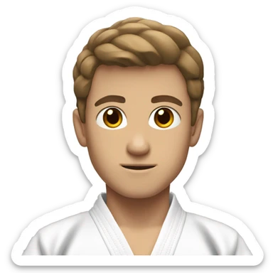 White boy brown hair jiu jitsu moves sticker