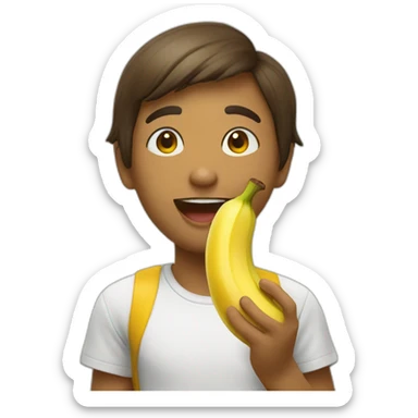 Gordinha comendo pão com banana sticker