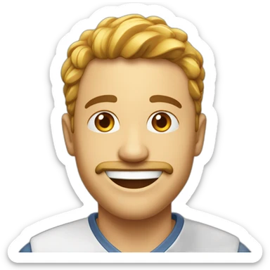 Emoji qui se retient de sourire en baissant la mâchoire en gardant la bouche fermée sticker