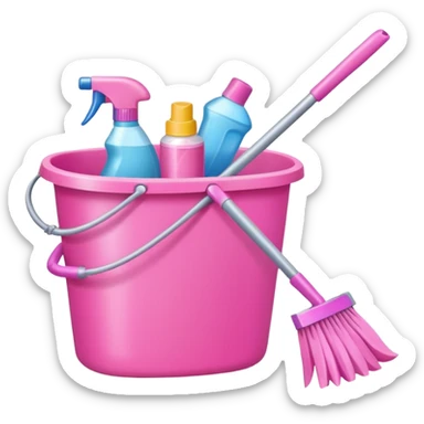 Pink Cleaning sticker