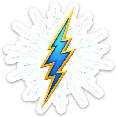 black lightning bolt sticker