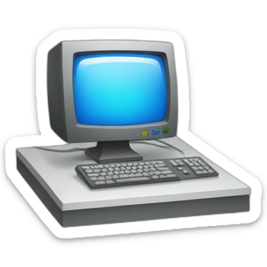 The computer on which the image is depicted Illustrator sticker