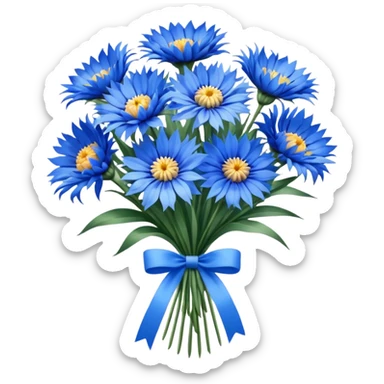 cornflower bouquet sticker
