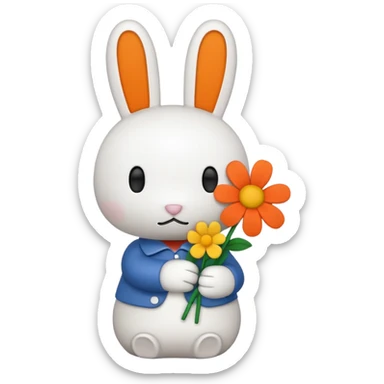 Miffy with a flower sticker