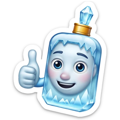 freezing thumbs up sticker