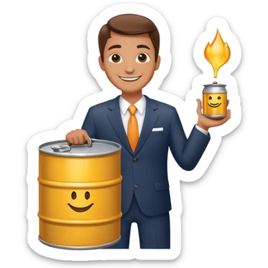 an American asking for an oil sticker