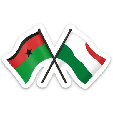 Nigerian flag and Ghanian flag together sticker